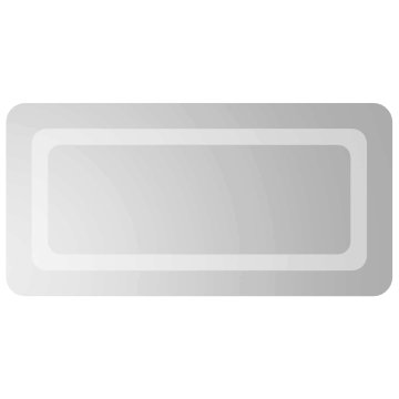 Vidaxl LED kopalniško ogledalo Transparentno 60 x 30 cm kaljeno steklo