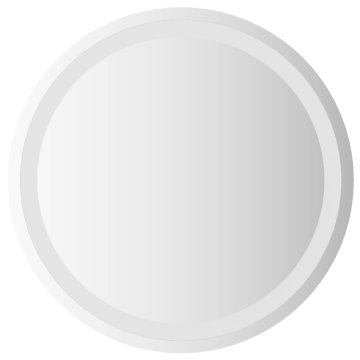 Vidaxl LED kopalniško ogledalo Transparentno Ø 50 cm kaljeno steklo