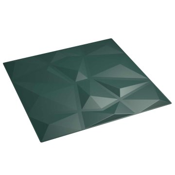 Vidaxl Stenske plošče 24 kos 50 x 50 cm Zelena XPS Pena