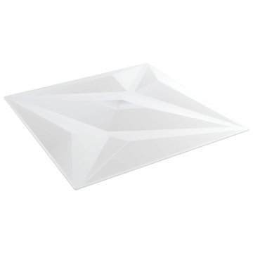 Vidaxl Stenske plošče 24 kos 50 x 50 cm Bel Zvezda XPS Pena