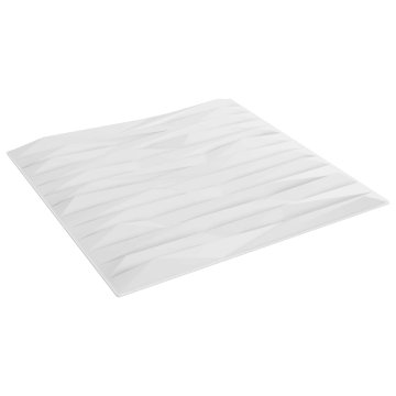 Vidaxl Stenske plošče 48 kos 50 x 50 cm Beli kamen XPS Pena