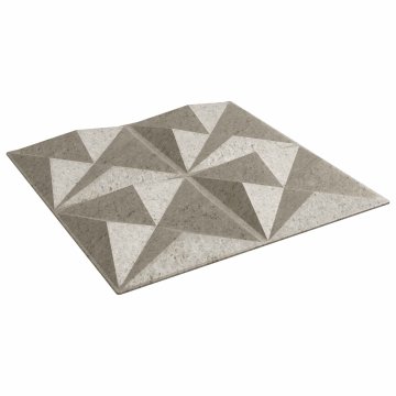 Vidaxl Stenske plošče 12 kos 50 x 50 cm Origami Betonski XPS Pena