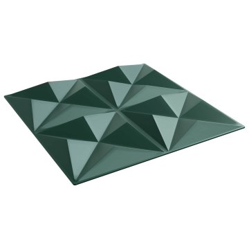 Vidaxl Stenske plošče 48 kos 50 x 50 cm Origami Zelen XPS Pena