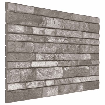 Vidaxl Stenske plošče 10 kos 100 x 50 cm Temno siva EPS pena