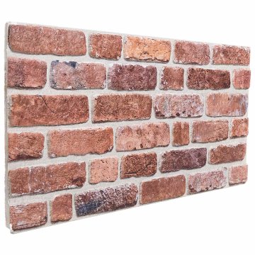 Vidaxl Stenske plošče 10 kos 100 x 50 cm Rdeča EPS pena