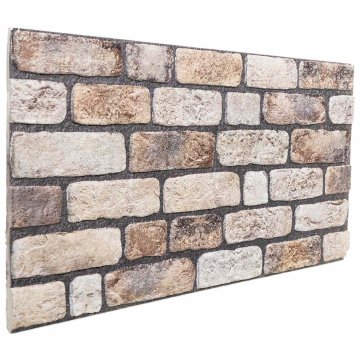 Vidaxl Stenske plošče 10 kos 100 x 50 cm Svetlo rjava EPS pena