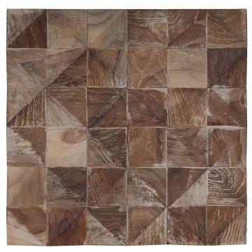 Vidaxl Stenska plošča 11 kos Beljeno 30 x 30 x 2 cm Trden tikov les