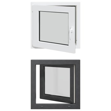 Vidaxl Notranja barva okna za klet bela RISOR 60 x 60 cm