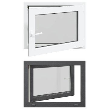 Vidaxl Notranja barva okna za klet bela RISOR 80 x 60 cm