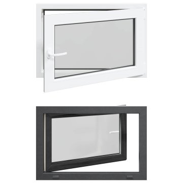 Vidaxl Notranja barva okna za klet bela RISOR 90 x 50 cm