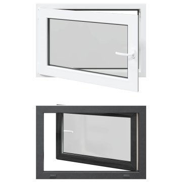 Vidaxl Notranja barva okna za klet bela RISOR 90 x 50 cm
