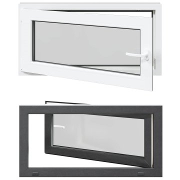 Vidaxl Notranja barva okna za klet bela RISOR 100 x 50 cm