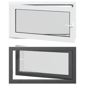 Vidaxl Notranja barva okna za klet bela RISOR 110 x 50 cm
