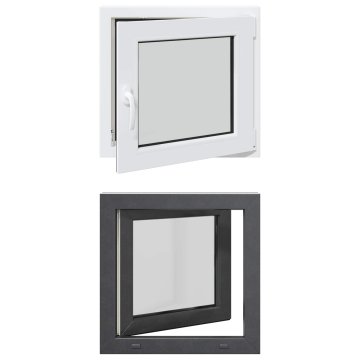 Vidaxl Notranja barva okna za klet bela RISOR 60 x 60 cm