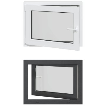Vidaxl Notranja barva okna za klet bela RISOR 80 x 50 cm