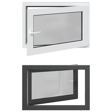 Vidaxl Notranja barva okna za klet bela RISOR 90 x 60 cm