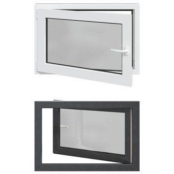 Vidaxl Notranja barva okna za klet bela RISOR 90 x 70 cm