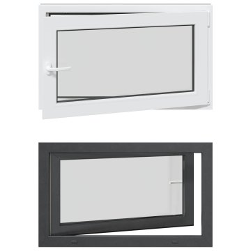 Vidaxl Notranja barva okna za klet bela RISOR 100 x 70 cm