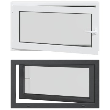 Vidaxl Notranja barva okna za klet bela RISOR 110 x 50 cm