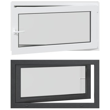 Vidaxl Notranja barva okna za klet bela RISOR 110 x 50 cm