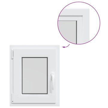 Vidaxl Notranja barva okna za klet bela RISOR 40 x 50 cm