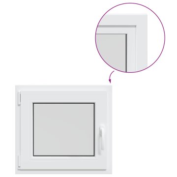 Vidaxl Notranja barva okna za klet bela RISOR 55 x 50 cm