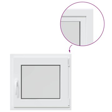 Vidaxl Notranja barva okna za klet bela RISOR 60 x 50 cm