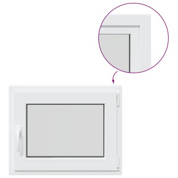 Vidaxl Notranja barva okna za klet bela RISOR 65 x 55 cm