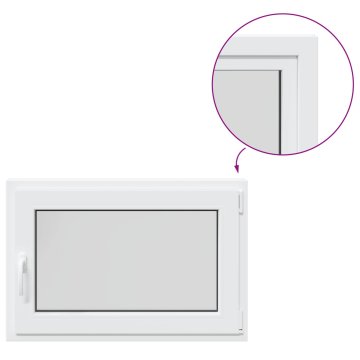 Vidaxl Notranja barva okna za klet bela RISOR 95 x 55 cm