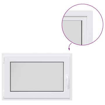 Vidaxl Okno za klet RISOR 95 x 50 cm PVC in prozorno navadno steklo