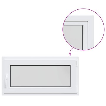 Vidaxl Notranja barva okna za klet bela RISOR 100 x 55 cm