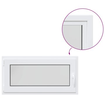 Vidaxl Notranja barva okna za klet bela RISOR 100 x 55 cm