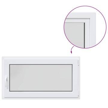 Vidaxl Notranja barva okna za klet bela RISOR 110 x 55 cm
