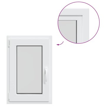Vidaxl Notranja barva okna za klet bela RISOR 40 x 80 cm