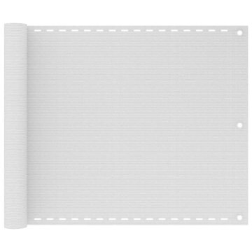 Vidaxl Balkonsko Platno HDPE 75x400 cm Bele Barve