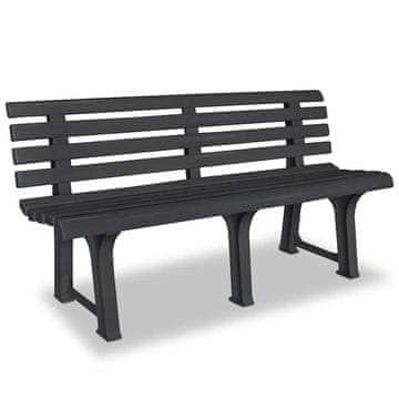 Vidaxl Vrtna klop 145,5 cm plastika