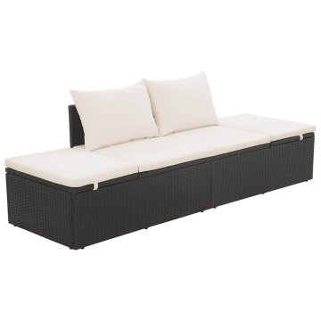 Vidaxl Vrtna postelja poli ratan 195x60 cm