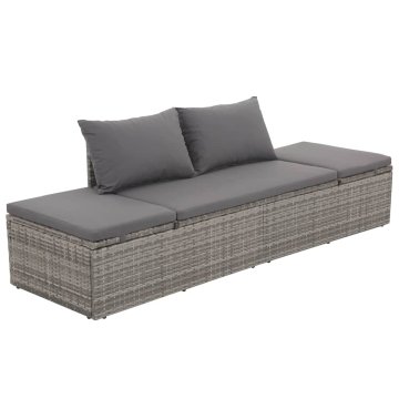 Vidaxl Vrtna postelja poli ratan 195x60 cm