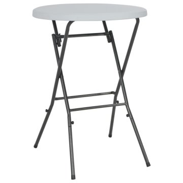 Vidaxl Zložljiva barska miza bela 80x110 cm HDPE