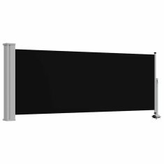 Vidaxl Zložljiva stranska tenda za teraso 100x300 cm črna