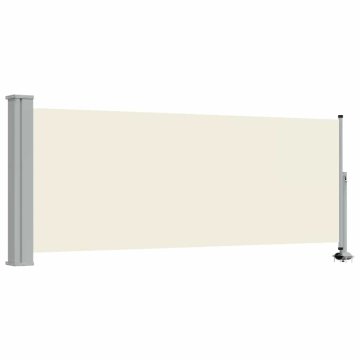 Vidaxl Zložljiva stranska tenda za teraso 100 x 300 cm krem