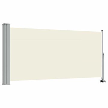 Vidaxl Zložljiva stranska tenda za teraso 120x300 cm krem