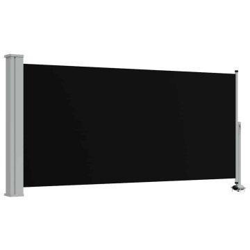 Vidaxl Zložljiva stranska tenda za teraso 120x300 cm črna