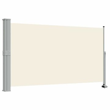 Vidaxl Zložljiva stranska tenda za teraso 140x300 cm krem