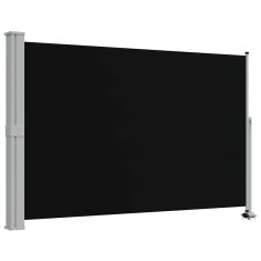 Vidaxl Zložljiva stranska tenda za teraso 160x300 cm črna