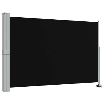 Vidaxl Zložljiva stranska tenda za teraso 160x300 cm črna