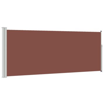 Vidaxl Zložljiva stranska tenda 117x314 cm rjava