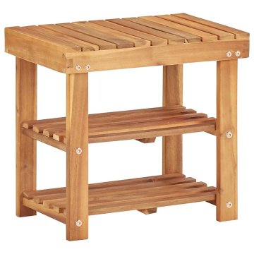 Vidaxl Stojalo za čevlje 50x32x45 cm trden akacijev les