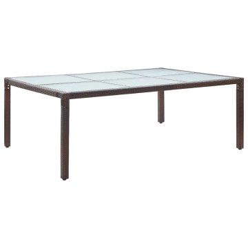 Vidaxl Zunanja jedilna miza 200x150x74 cm poli ratan