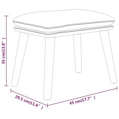 Vidaxl Stolček za noge svetlo siv 45x29,5x35 cm blago